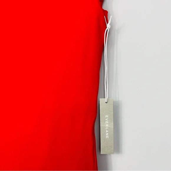 EVERLANE The Off the Shoulder Bodysuit In Scarlet Red NWT Thong M - Picture 7 of 10